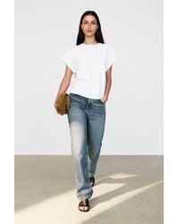 MASSIMO DUTTI - 100% Cotton Short Sleeve T-Shirt - Lyst