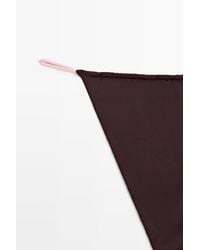 MASSIMO DUTTI - Contrast Tie-Side Bikini Bottoms - Lyst