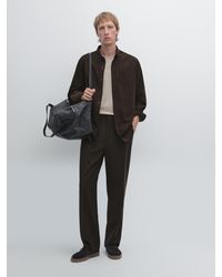 MASSIMO DUTTI - Camisa Micropana Regular Fit - Lyst