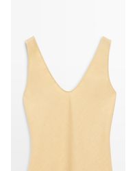 MASSIMO DUTTI - Vestido Midi Tirantes 100% Lino - Lyst