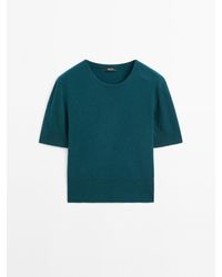 MASSIMO DUTTI - Trui Met Korte Mouw Van Wolmix - Lyst