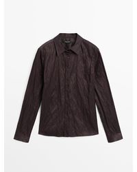 MASSIMO DUTTI - Overhemd Van Katoenmix Met Structuur - Lyst