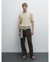 MASSIMO DUTTI - Camiseta Manga Corta Efecto Desgastado - Lyst