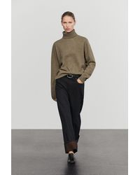MASSIMO DUTTI - Wool Blend Turtleneck Knit Sweater - Lyst
