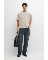 MASSIMO DUTTI - 100% Cotton Boxy Short Sleeve T-Shirt - Lyst