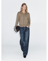 MASSIMO DUTTI - Knit Cardigan With Mock Turtleneck - Lyst