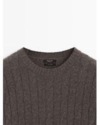 MASSIMO DUTTI - Cashmere Braided Knit Sweater - Lyst