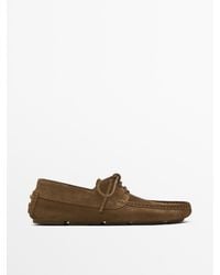 MASSIMO DUTTI - Splitsuède Bootschoenen - Lyst