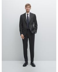 MASSIMO DUTTI - Pantalón Traje Raya Diplomática - Lyst