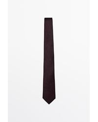 MASSIMO DUTTI - 100% Silk Textured Tie - Lyst