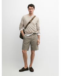 MASSIMO DUTTI - Linen Blend Bermuda Shorts - Lyst
