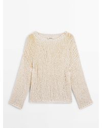 MASSIMO DUTTI - Open-Knit Sweater - Lyst