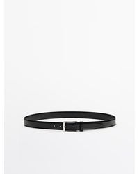MASSIMO DUTTI - Eleganter Gürtel Aus Nappaleder Mit Steppnaht - Lyst