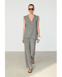 MASSIMO DUTTI - Flowing Mottled-Effect Co-Ord Pants - Lyst
