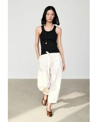 MASSIMO DUTTI - Cotton Blend Crew Neck T-Shirt - Lyst