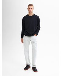 MASSIMO DUTTI - Long Sleeve Cotton Blend T-Shirt - Lyst