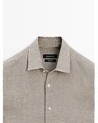 MASSIMO DUTTI - 100% Linen Check Shirt - Lyst