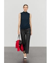 MASSIMO DUTTI - Waxed Straight-Leg Pants - Lyst