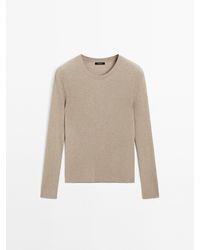 MASSIMO DUTTI - Jersey Punto Canalé Con Lana - Lyst