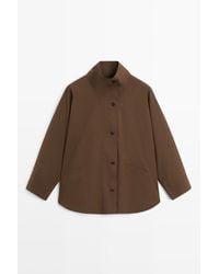 MASSIMO DUTTI - Cape-Jack Met Kraagdetail - Lyst