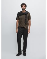 MASSIMO DUTTI - T-Shirt Regular Fit À Col Rond - Lyst