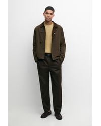 MASSIMO DUTTI - 100% Cotton Wide-Leg Trousers - Lyst