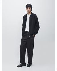 MASSIMO DUTTI - Cotton Blend Zip-Up Knit Cardigan - Lyst