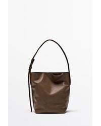 MASSIMO DUTTI - Mini Borsa A Secchiello - Lyst