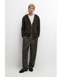 MASSIMO DUTTI - Wool-Blend Knit Hooded Cardigan - Lyst
