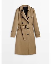 MASSIMO DUTTI - Trench Coat With Belt - Lyst