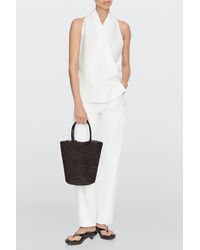 MASSIMO DUTTI - Mini Raffia Bucket Bag - Lyst