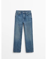 MASSIMO DUTTI - Straight Fit High-Waist Jeans - Lyst