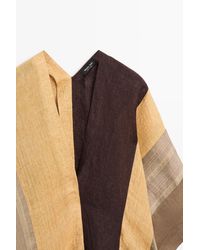 MASSIMO DUTTI - Flowing Striped Linen Blend Cape - Lyst
