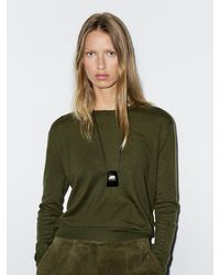 MASSIMO DUTTI - Wool Blend Knit Sweater With Crew Neck - Lyst