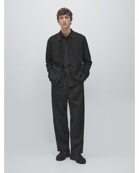 MASSIMO DUTTI - Knit Cotton And Wool Blend Cardigan With Buttons - Lyst