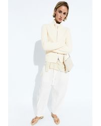MASSIMO DUTTI - 100% Cotton Purl Knit Cardigan - Lyst