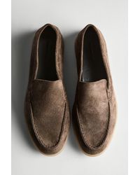 MASSIMO DUTTI - Split Leather Loafers - Lyst