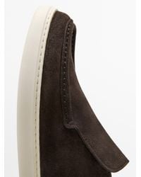 MASSIMO DUTTI - Split Leather Boot-Style Loafers - Lyst