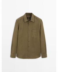 MASSIMO DUTTI - Regular Fit Overhemd Met Zak - Lyst