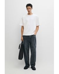 MASSIMO DUTTI - 100% Cotton Boxy Short Sleeve T-Shirt - Lyst