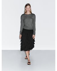 MASSIMO DUTTI - Jupe Midi À Volants - Lyst