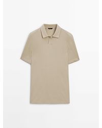 MASSIMO DUTTI - Textured Short Sleeve Polo Shirt - Lyst