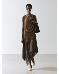 MASSIMO DUTTI - Vestito A Strati Fluido Con Volant - Lyst