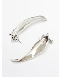 MASSIMO DUTTI - Irregular Leaf Earrings - Lyst