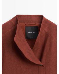 MASSIMO DUTTI - Kimono Botones Con Lazada 100% Lino - Lyst