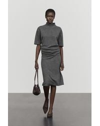 MASSIMO DUTTI - Wool-Blend Mock Turtleneck Knit Sweater - Lyst
