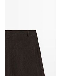 MASSIMO DUTTI - Wide-Leg Flowing Pants With Darts - Lyst
