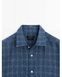 MASSIMO DUTTI - 100% Linen Check Shirt - Lyst