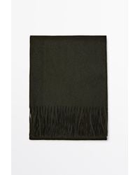 MASSIMO DUTTI - Wool Blend Scarf With Fringing - Lyst