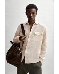 MASSIMO DUTTI - Suede Leather Travel Bag - Lyst